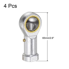 uxcell 4pcs PHSA12 Female Rod End Bearing M12 Bore and M12x1.75 Left Hand Thread, Self-Lubricating Joint Rod Ends, Includes Jam Nuts