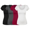 Emmalise Women's Short Sleeve Tshirt Scoop Neck Tee Value Set