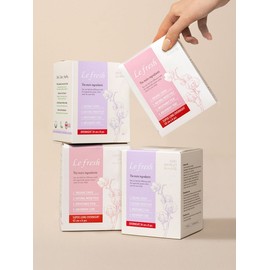 Organic 100% cotton cover vegan sanitary napkin overnight 4 packs (32 sheets) / 유기농 100% 순면커버 비건생리대 오버나이트 4팩 (32매)