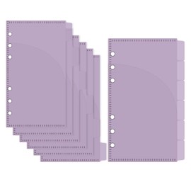 AxeWoodz A6 Cash Envelopes 12pcs Purple Double Pocket Budget Envelopes Money Organizer Side Open Cash Stuffing Envelope 6 Holes Binder Pocket Divider