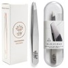 SAVI ultra-precision fine-bristle tweezers eyelash tweezers, 1 piece, metallic silver / 세이비 초정밀 미세모 족집게 속눈썹 트위저, 1개, 메탈릭실버