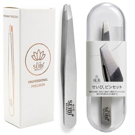 SAVI ultra-precision fine-bristle tweezers eyelash tweezers, 1 piece, metallic silver / 세이비 초정밀 미세모 족집게 속눈썹 트위저, 1개, 메탈릭실버