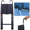Extension Ladder w/Detachable Hook 16.5ft Telescoping Ladder Aluminum Ladder 5m,
