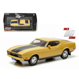 DCD 1973 Ford Mustang Mach 1 Yellow 'Eleanor' 1/43 Diecast Model Car Greenlight Inspired by the 1974 Movie 'Gone Sixty Seconds'
