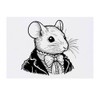 'Aristocratic Mouse' Temporary Tattoo - Water Resistant, Skin-Safe, Non-Toxic Transfer