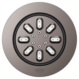 GROHE 26744A00 Aqua 2-Setting Rainshower Body Spray Head, Rain Jet Settings, Hard Graphite