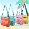 MUYIZI Beach Mesh Bag Beach Shell Bags for Holding Beach