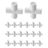 QWORK 4 Way 3/4" Cross PVC Fitting, 20 Pack PVC