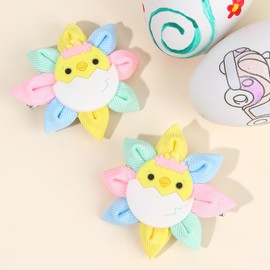 4ps Easter Hair Clips Cute Bunny Egg Chick Hair Pins Barrettes for Women Girls Spring Holiday Decor Accessories Gift (Easter I)