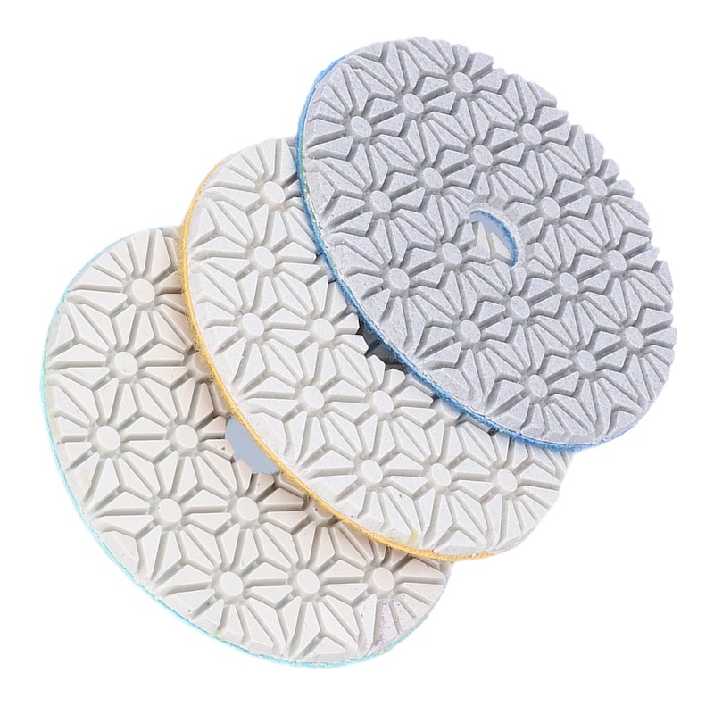 3Pcs Diamond Polishing Pad 4in Grinding Tool Set Kit for