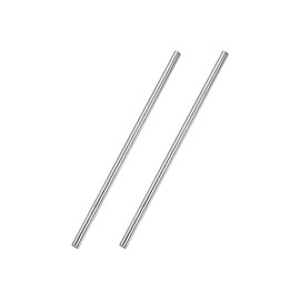 sourcing map 4mm x 150mm 304 Stainless Steel Solid Round Rod for DIY Craft - 2pcs