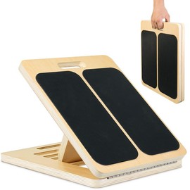 Portable Wooden Slant Board for Calf Stretching Squats Calf Stretcher Pilates Physical Therapy  Incline Board for Knees Ankle Heel Feet Leg