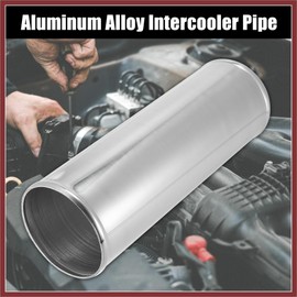 HEROFFIX OD 4" 102mm Length 12" 300mm Aluminum Alloy Tube Intercooler Pipe Straight Air Intake Tube Silver Tone for Car Replace Parts