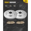 Drilled and Slotted Front Brake Kit Rotors Ceramic Brake Pads
