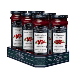 St. Dalfour Red Raspberry Fruit Spread - 10oz - 100% from Fruit, No Artificial Ingredients, Non-GMO, No Cane Sugars, All Natural - Pack of 6