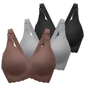 MomWills Nursing Bras for Breastfeeding, Seamless Ultra Comfort Maternity Bra, Natural Shape Pregnancy Bras for Women