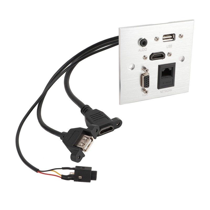 Multimedia Socket Aluminum Alloy USB HD VGA 3.5MM Sound RJ45