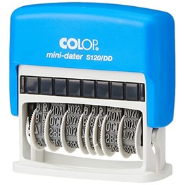 COLOP S120/DD Mini Double Date Stamp | 131983 | x2 4mm Adjustable Dates In One Stamp