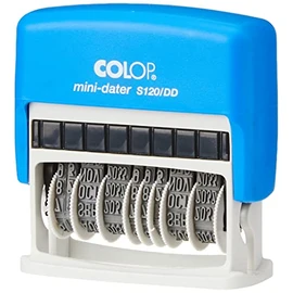COLOP S120/DD Mini Double Date Stamp | 131983 | x2 4mm Adjustable Dates In One Stamp