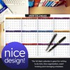 S Superfine Printing 2026 Full Desk Calendar, 12 Month Planner,