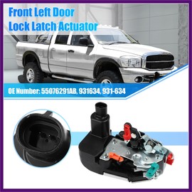 FUELHOOD Front Left Side Power Door Lock Latch Actuator Motor Latch for Dodge for Ram 1500 55076291 55076291AB Door Lock Latch Actuator Replace Door Latch Assembly Motor Premium Fit Design