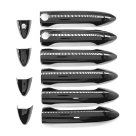 Trim Illusion Snap On Gloss Black Car Door Handle Cover Trim Accessories Compatible with Honda Pilot 2016-2022 with Smart Key, DH6230BLK