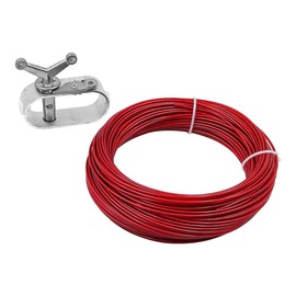 Hsthe Sea Wire tensioning rope for pool tarpaulins, 2 mm length100 feet with 1 turnbuckles for rope pool cover, tensioning rope tensioning wire rope for fastening above-ground pool covers winter