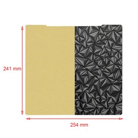 HzdaDeve PEI PEO Sheet Spring Steel Flexible Platform for Prusa I3 MK3 MK3S MK3S+ MK4 MK2.5S 241x254MM Build Plate Heated Bed One Side Textured PEI and One Side Smooth Board PEO for 3D Printer