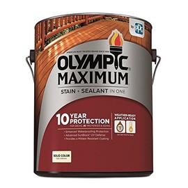 OLYMPIC/PPG Architectural 79601A/01 Gallon, Exterior, Acrylic, Solid Color, White Base Maximum Deck