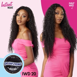 Sensationnel Instant Weave Half Wig - 20 Synthetic Blendwig Adjustable Drawstring for Seamless Hair Blending (TH2/BG)