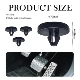 VKQTS 4PCS Car Brake Pedal Stop Pad,Standard Car Brake Switch Stopper Replacement OEM#90541-06036,Portable Cars Brakes Light Switch Stopper Compatible with Lexus,Toyota,Scion