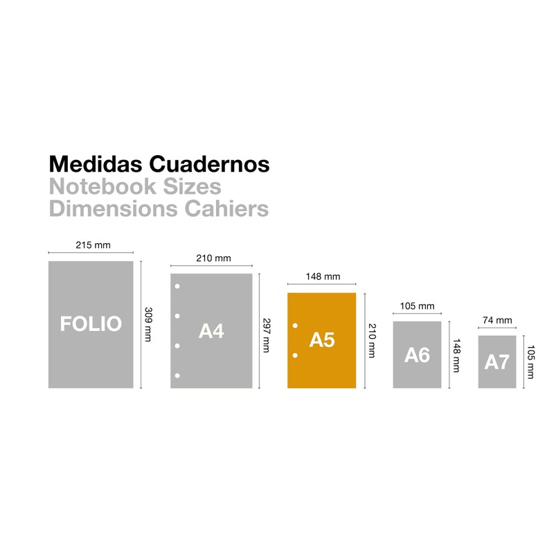 Michellius Notebook, A5, Squared, Ring Notebook, British Bouquet 4047