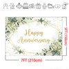 Mocsicka 7x5ft Anniversary Backdrop Large Greenery Happy Anniversary Family Memorial