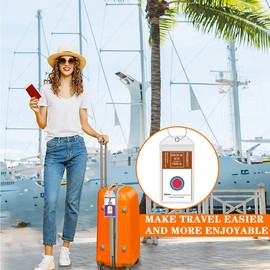 6 Identificadores De Maletas De Viaje. Etiquetas De Equipaje de Transparentes con Anillos de Acero Impermeable, Etiquetas de Maletas de Equipaje para Maletas, Bolsos, Mochilas