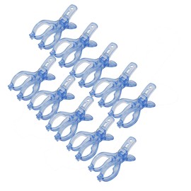 Towa Sangyo Laundry Clothesline Strong Wind Protection CLR Wide Rod Pinch 10 Pieces to Prevent Falls, Durable, Poly-Carbonate, Firmly Snipping, Strong Springs, Blue