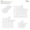 HEXIM Angle Profiles Isosceles White PVC Plastic Angle Selection Dimensions