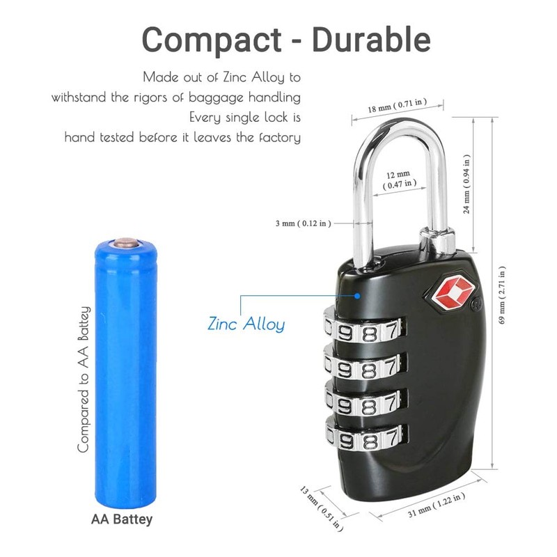 CFMOUR TSA Suitcase Locks - 1, 2, 3, 4, 5,