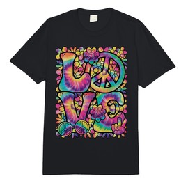 60s 70s Hippie Love Peace Groovy Party Outfit Women Comfort Colors Adult Heavyweight T-Shirt