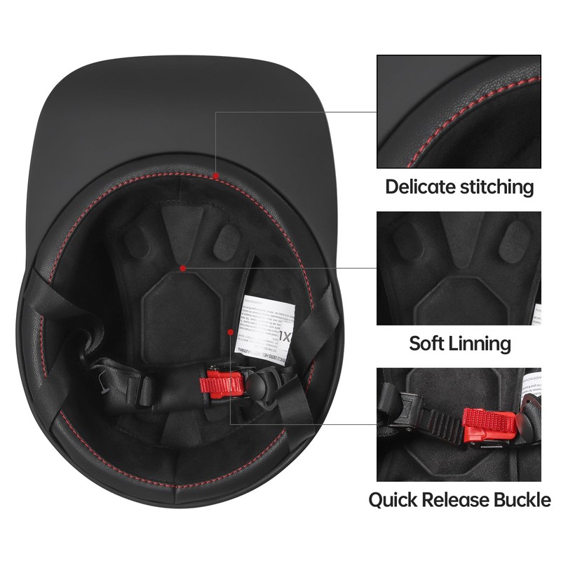 Baseball Style Helmet for Adults (Matte Black, Medium)