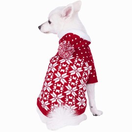 Blueberry Pet 6 Patterns Holiday Festive Snowflake Dog Sweaters, Matching Sweater Scarf Beanie for Pet Lover Available Separately