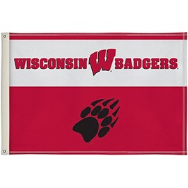 Victory Corps 810002WIS-001 Wisconsin Badgers 2'x3' Flag