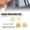 Copper Rivets Burrs Kit Copper Rivets with Setters Rust Proof