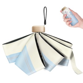 Parasol, UV Protection, 100% Light Blocking, Heat Blocking, Smartphone Size, Fits in Your Pocket, Folding Parasol, Ultra Lightweight, Approx. 7.8 oz (198 g), UPF50+, UV Protection, 6 Ribs, Men's