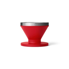 YETI Pour Over Coffee Maker Accessory Ramblers, Designed for Perfect Coffee Extraction Anywhere, Stainless Steel, fits any V60 Filter, Rescue Red