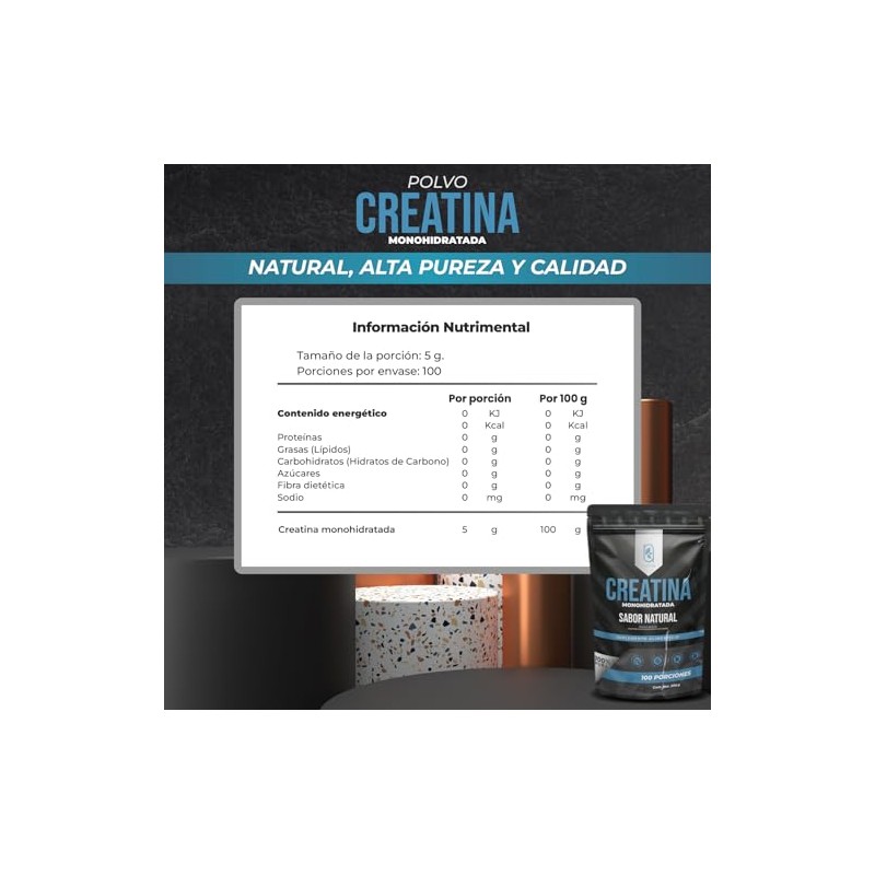 NAIMA Creatina Monohidratada 500gr | Alta Absorcion y Pureza |