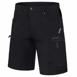MAGCOMSEN Bike Shorts Men Quick Dry Shorts Men Big and Tall Shorts for Men Cycling Shorts Men Pocket Biking Shorts for Men Hiking Shorts Men with Pockets Black