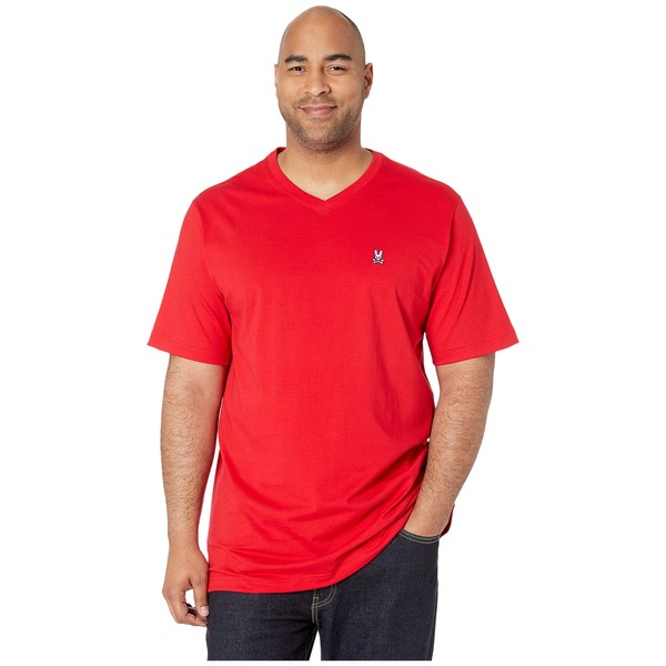 Psycho Bunny V-neck T-shirt. - Red (Brilliant Red), size: 6x