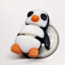Mini Articulated 3D Printed Penguin Fidget Toy Animal