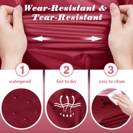RUDONG M Ripstop Nylon Fabric by The Yard, 1 Yard x 58 Inch Wide Burgundy Polyester Fabric, Waterproof Fabric for Outdoor Clothing, Sewing, Kite, Flag, DIY Crafts