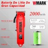 WMARK 1005 Máquina Cortar Cabello Profesional Inalámbrica, Rojo